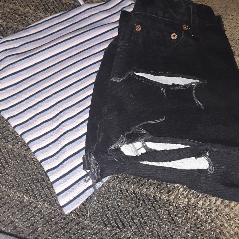 Cute Summer Alternative Punk Outfit, Altered Top